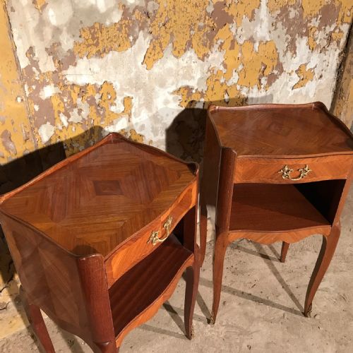 PAIR OF FRENCH BEDSIDE CABINETS - ADDITIONAL PHOTO 4