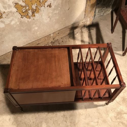 MAHOGANY COFFEE TABLE WITH CANTERBURY END - ADDITIONAL PHOTO 1