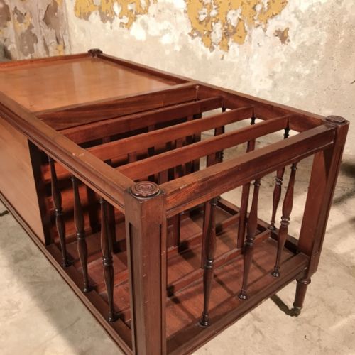 MAHOGANY COFFEE TABLE WITH CANTERBURY END - ADDITIONAL PHOTO 4