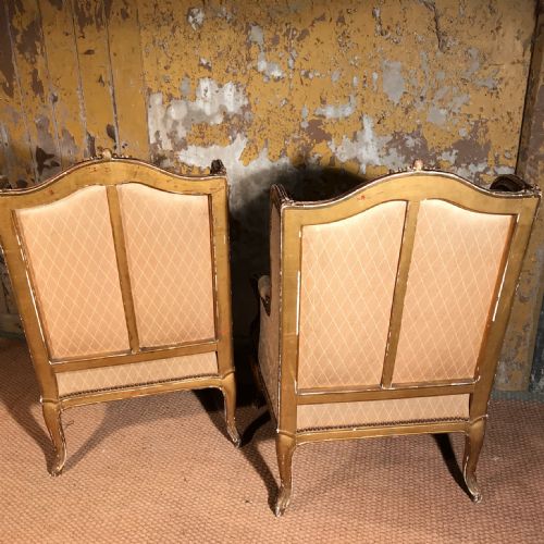 EXCEPTIONAL PAIR OF C19TH FRENCH GILT WING ARMCHAIRS - ADDITIONAL PHOTO 2