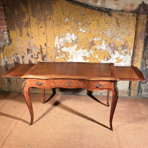 FRENCH BUREAU PLAT DESK WITH ADDITIONAL SLIDE SURFACES - ADDITIONAL PHOTO 1