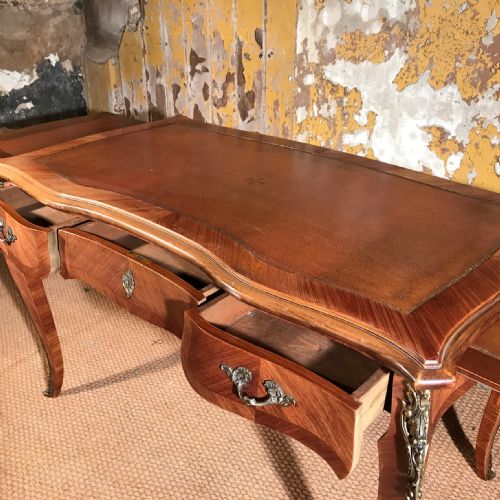 FRENCH BUREAU PLAT DESK WITH ADDITIONAL SLIDE SURFACES - ADDITIONAL PHOTO 2