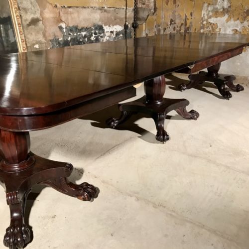 LARGE WILLIAM IV EXTENDING MAHOGANY DINING TABLE - ADDITIONAL PHOTO 2