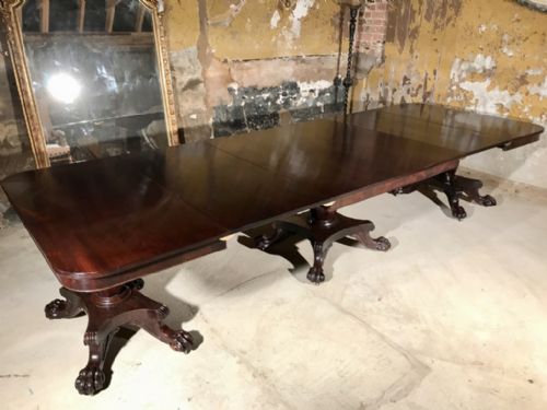 LARGE WILLIAM IV EXTENDING MAHOGANY DINING TABLE - ADDITIONAL PHOTO 7