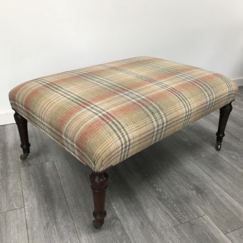 large victorian centre stool with castors - CATEGORY: ANTIQUE STOOLS - DATED VICTORIAN