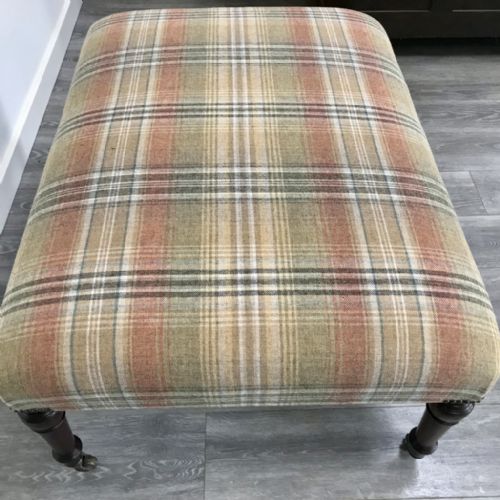 LARGE VICTORIAN CENTRE STOOL WITH CASTORS - ADDITIONAL PHOTO 1