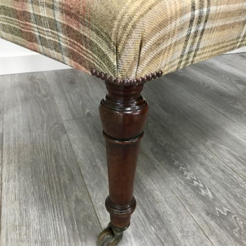 LARGE VICTORIAN CENTRE STOOL WITH CASTORS - ADDITIONAL PHOTO 3
