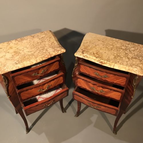 LARGE PAIR OF FRENCH BOMBE LAMP TABLES - ADDITIONAL PHOTO 3