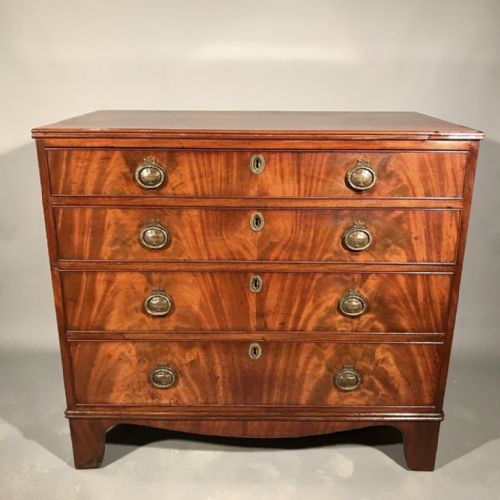 small regency chest of four long drawers - CATEGORY: ANTIQUE CHEST OF DRAWERS - DATED REGENCY
