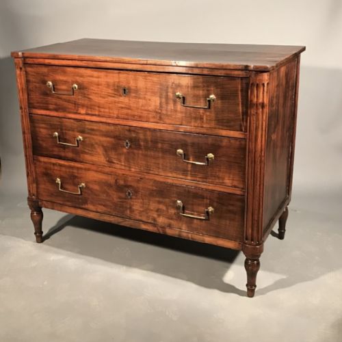 early c19th french fruitwood chest of drawers - CATEGORY: ANTIQUE CHEST OF DRAWERS - DATED 19TH CENTURY
