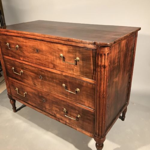 EARLY C19TH FRENCH FRUITWOOD CHEST OF DRAWERS - ADDITIONAL PHOTO 3