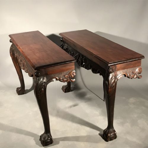 IMPRESSIVE PAIR OF LARGE CONSOLE TABLES - ADDITIONAL PHOTO 3