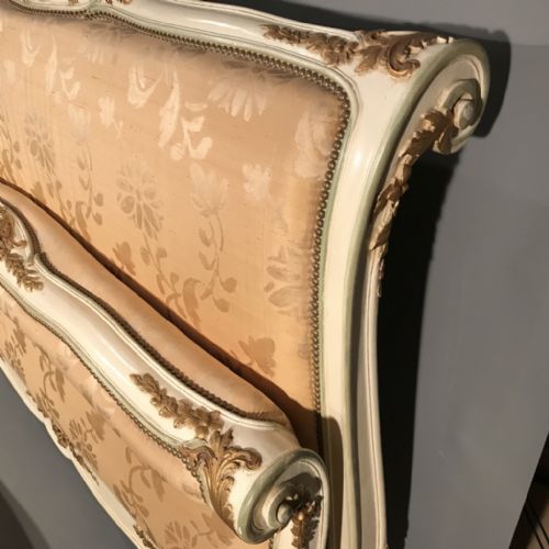 FRENCH KINGSIZE PAINT GILT BED - ADDITIONAL PHOTO 2