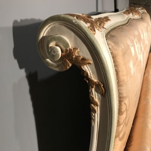 FRENCH KINGSIZE PAINT GILT BED - ADDITIONAL PHOTO 4