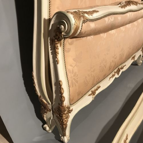 FRENCH KINGSIZE PAINT GILT BED - ADDITIONAL PHOTO 5