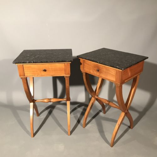 PAIR OF SMALL FRENCH CHERRY SIDE TABLES - ADDITIONAL PHOTO 5