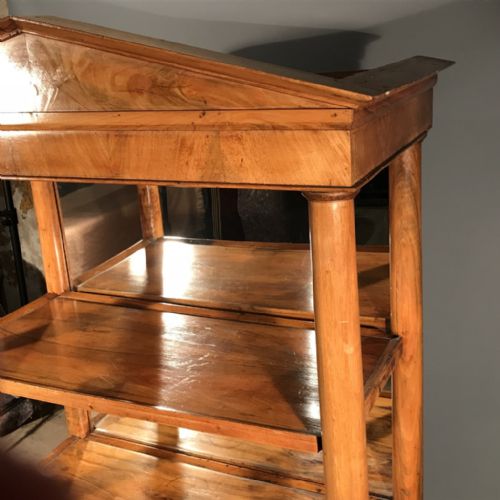 PALE WALNUT FRENCH EMPIRE VITRINE DISPLAY WITH MIRROR - ADDITIONAL PHOTO 6