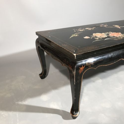 BLACK LACQUERED CHINOISERIE COFFEE TABLE - ADDITIONAL PHOTO 2