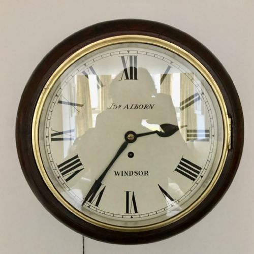 8 DAY FUSEE WALL CLOCK BY JOSEPH ALBORN OF WINDSOR C1883 - ADDITIONAL PHOTO 2