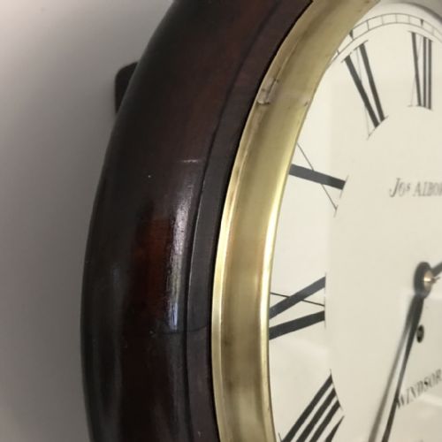 8 DAY FUSEE WALL CLOCK BY JOSEPH ALBORN OF WINDSOR C1883 - ADDITIONAL PHOTO 5