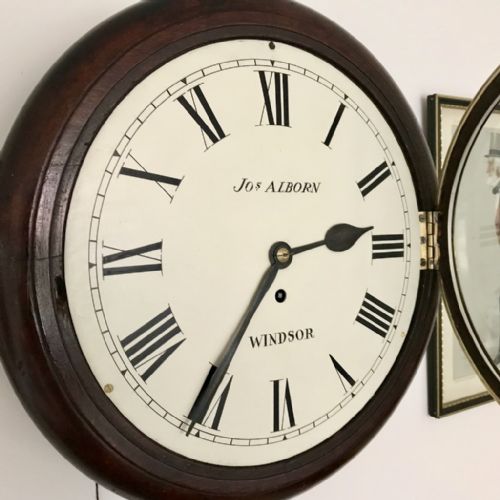 8 DAY FUSEE WALL CLOCK BY JOSEPH ALBORN OF WINDSOR C1883 - ADDITIONAL PHOTO 7
