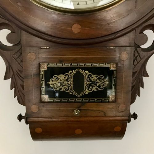 AMERICAN DROP DIAL WALL CLOCK C1920 - ADDITIONAL PHOTO 1