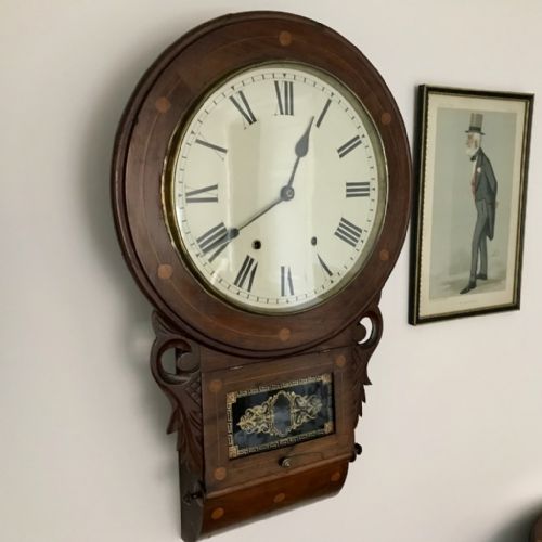 AMERICAN DROP DIAL WALL CLOCK C1920 - ADDITIONAL PHOTO 5