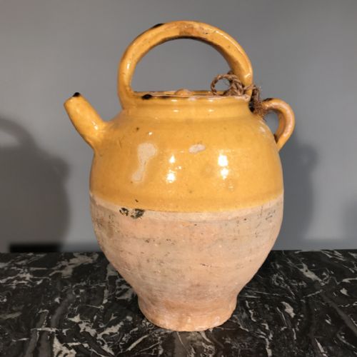 RARE C19TH FRENCH CRUCHE ORJOL WATER JUG WITH ORIGINAL LID - ADDITIONAL PHOTO 1