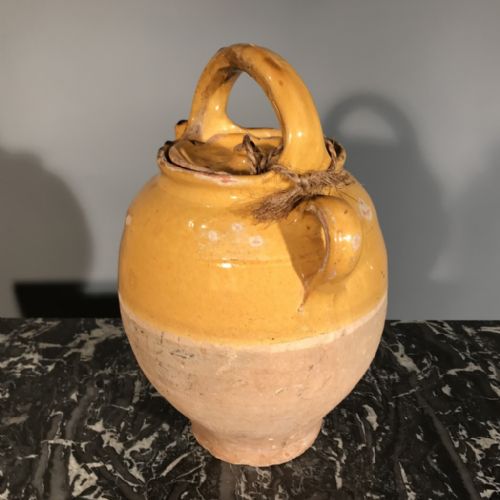 RARE C19TH FRENCH CRUCHE ORJOL WATER JUG WITH ORIGINAL LID - ADDITIONAL PHOTO 3