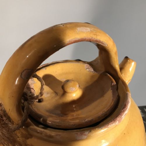 RARE C19TH FRENCH CRUCHE ORJOL WATER JUG WITH ORIGINAL LID - ADDITIONAL PHOTO 4