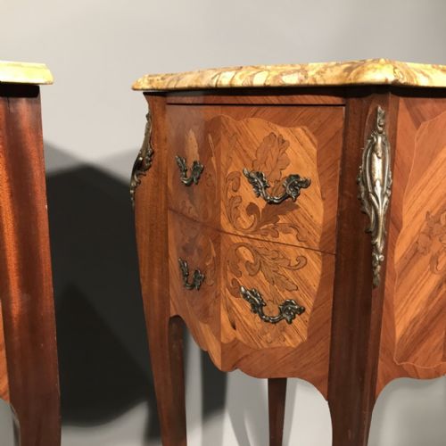 PAIR OF FRENCH MARQUETRY BEDSIDE TABLES - ADDITIONAL PHOTO 3