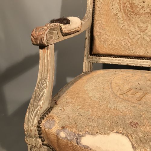 SUPER PAIR OF FRENCH C19TH ARMCHAIRS FAUTEUIL - ADDITIONAL PHOTO 2