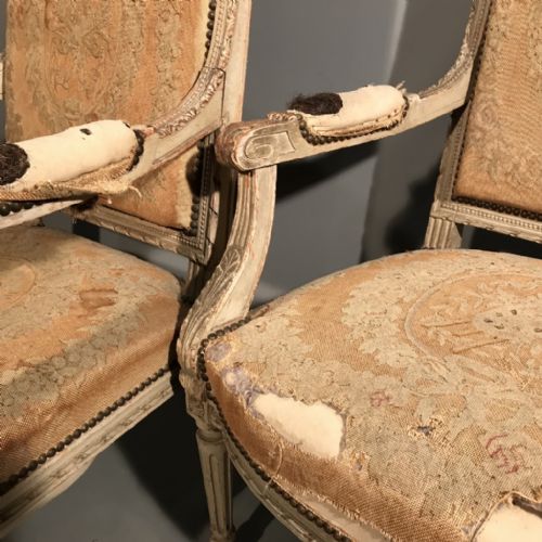 SUPER PAIR OF FRENCH C19TH ARMCHAIRS FAUTEUIL - ADDITIONAL PHOTO 6