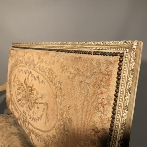 FRENCH C19TH 2 SEAT SOFA WITH TAPESTRY - ADDITIONAL PHOTO 2