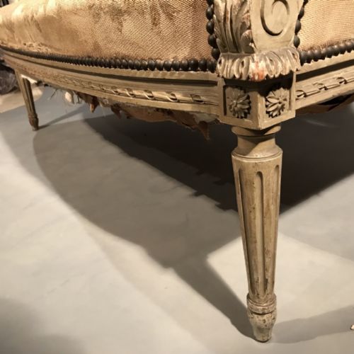 FRENCH C19TH 2 SEAT SOFA WITH TAPESTRY - ADDITIONAL PHOTO 4