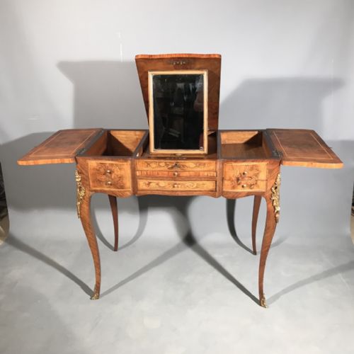 FRENCH LIFT TOP MARQUETRY DRESSING TABLE - ADDITIONAL PHOTO 2