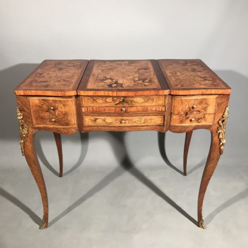 FRENCH LIFT TOP MARQUETRY DRESSING TABLE - ADDITIONAL PHOTO 3