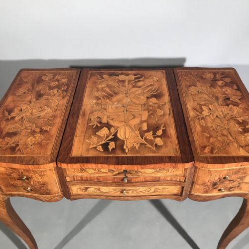 FRENCH LIFT TOP MARQUETRY DRESSING TABLE - ADDITIONAL PHOTO 6