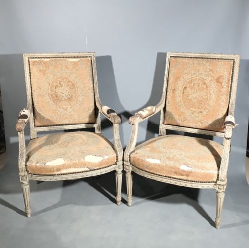 super pair of french c19th armchairs fauteuil - CATEGORY: ANTIQUE CHAIRS - DATED 19TH CENTURY