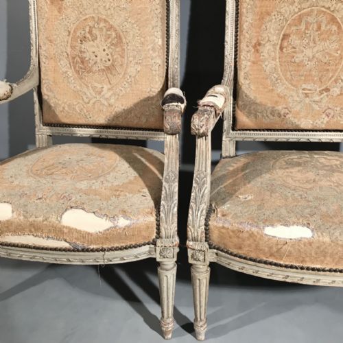 SUPER PAIR OF FRENCH C19TH ARMCHAIRS FAUTEUIL - ADDITIONAL PHOTO 8