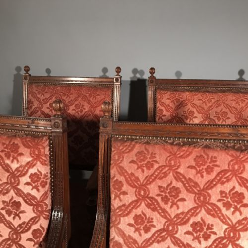 RARE SET OF FOUR FRENCH ARMCHAIRS - ADDITIONAL PHOTO 3