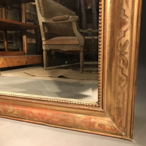 FRENCH GILT OVERMANTLE MIRROR LOUIS PHILIPPE STYLE - ADDITIONAL PHOTO 1
