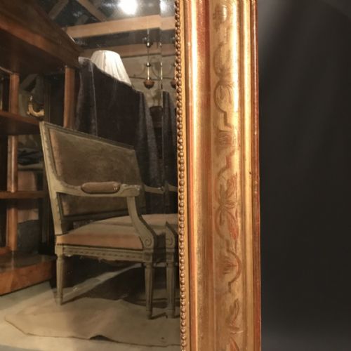 FRENCH GILT OVERMANTLE MIRROR LOUIS PHILIPPE STYLE - ADDITIONAL PHOTO 3