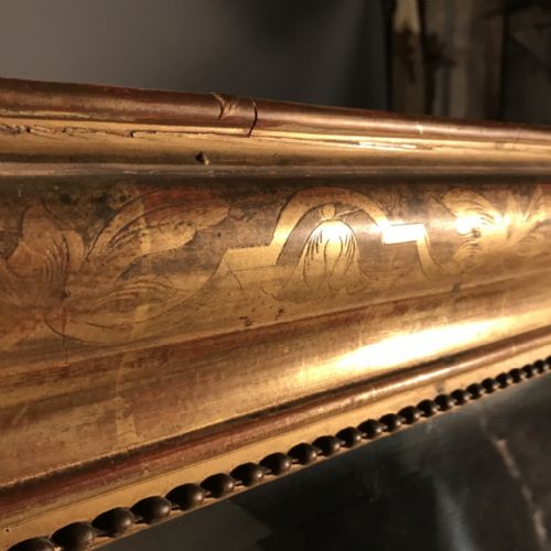 FRENCH GILT OVERMANTLE MIRROR LOUIS PHILIPPE STYLE - ADDITIONAL PHOTO 4