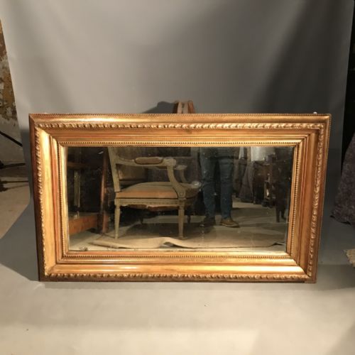 large french gilt mirror with original glass - CATEGORY: ANTIQUE MIRRORS - DATED 19TH CENTURY