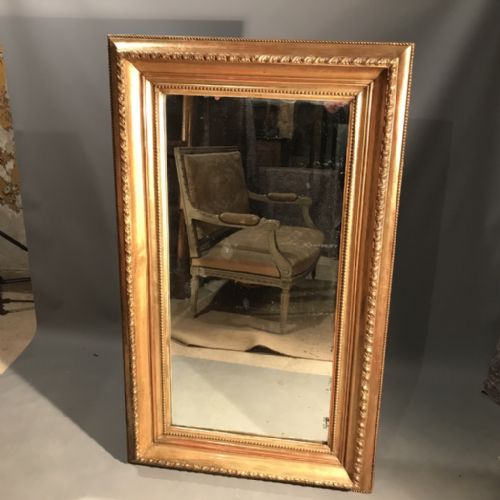 LARGE FRENCH GILT MIRROR WITH ORIGINAL GLASS - ADDITIONAL PHOTO 1