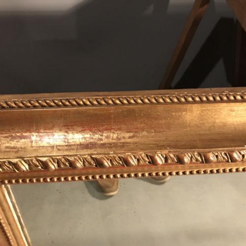 LARGE FRENCH GILT MIRROR WITH ORIGINAL GLASS - ADDITIONAL PHOTO 4