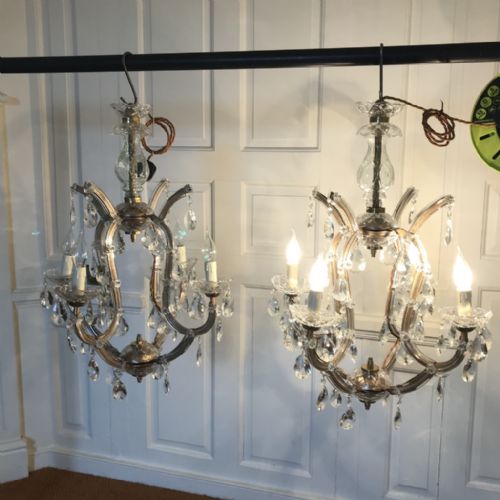 FANTASTIC PAIR OF MARIE THERESE CHANDELIERS - ADDITIONAL PHOTO 4