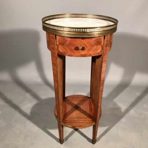 french empire urn table with marble top - CATEGORY: ANTIQUE TABLES - DATED 1920