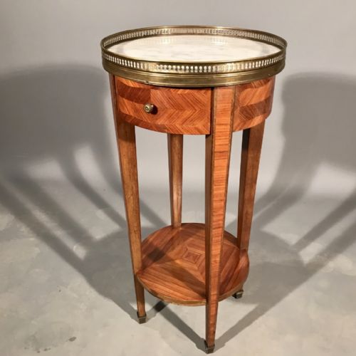 FRENCH EMPIRE URN TABLE WITH MARBLE TOP - ADDITIONAL PHOTO 1